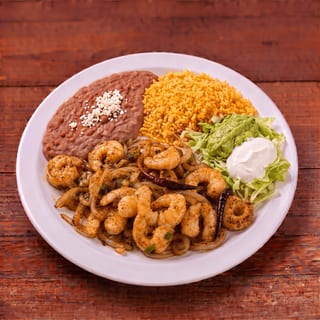 Shrimp a la Plancha (Grilled Shrimp) Plate