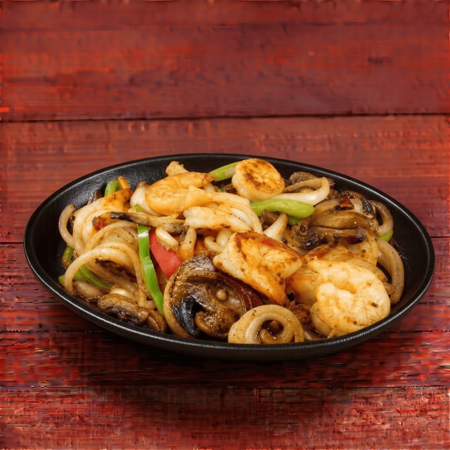Fajitas de Shrimp Plate.