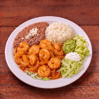 Camarones al Mojo de Ajo (Shrimp in Garlic Sauce) Plate