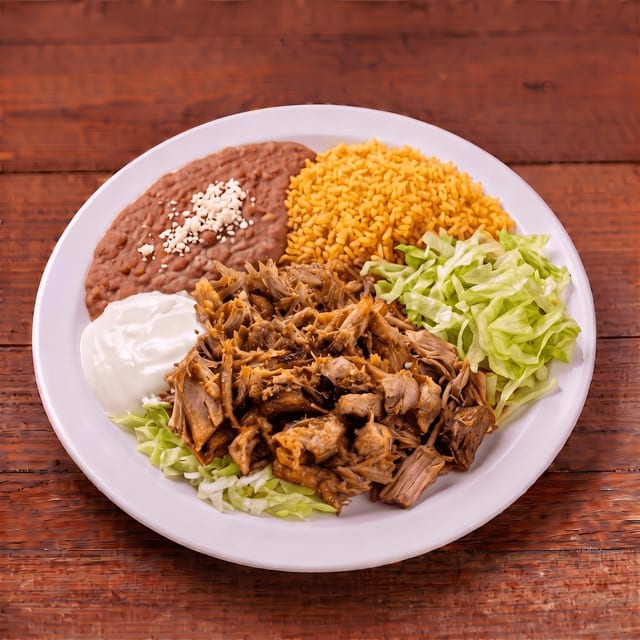 Carnitas Plate.